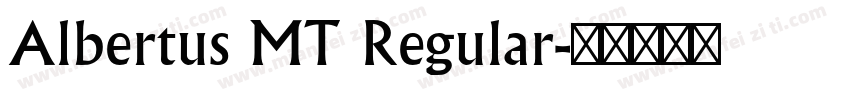 Albertus MT Regular字体转换
